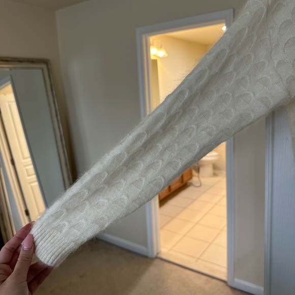 Zara Wool and Alpaca Blend Disc Knit Cardigan in Ecru - Picture 11 of 14